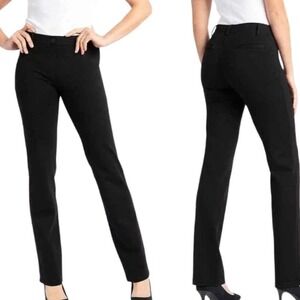 Betabrand Black Office work pant Hybrid straight leg Yoga pant leggings P medium